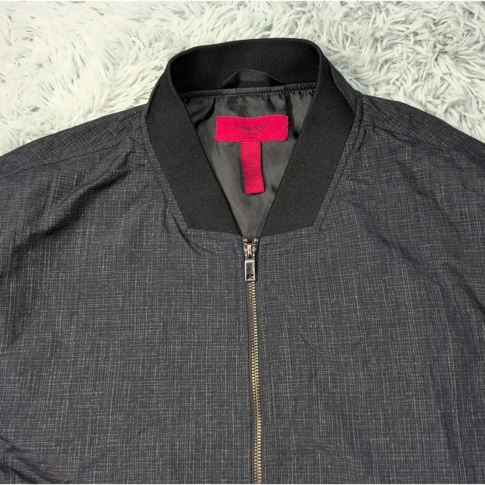 Alfani Jacket Mens XXL Lined Sport Pockets Soft Zip Up Lightweight Slim Fit